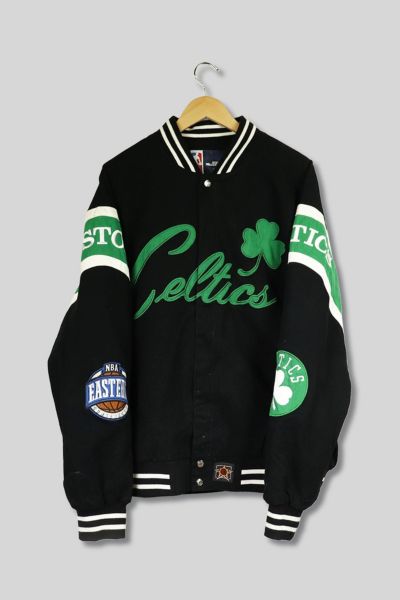 Vintage NBA Boston Celtics Snap up Varsity Jacket Urban Outfitters