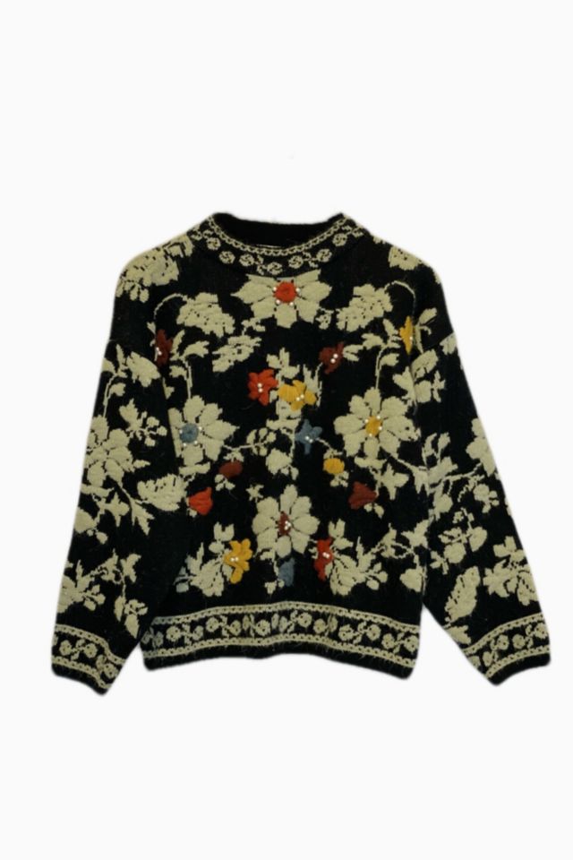 待望の再販！ Floral Checquered Knitted Pullover 美品 - トップス