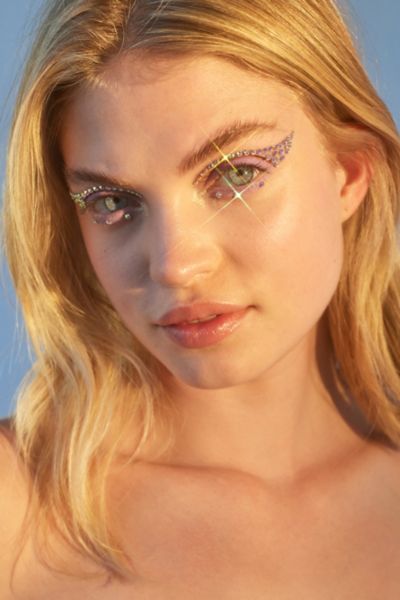 Urban Outfitters Uo Easy Peasy Face Gems In Holo Cat