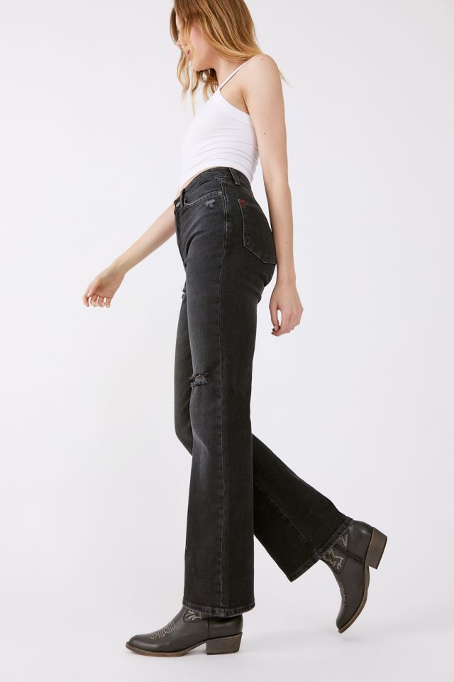 Rebel Lovestruck Dark Wash Stretch High Rise Flare Jeans