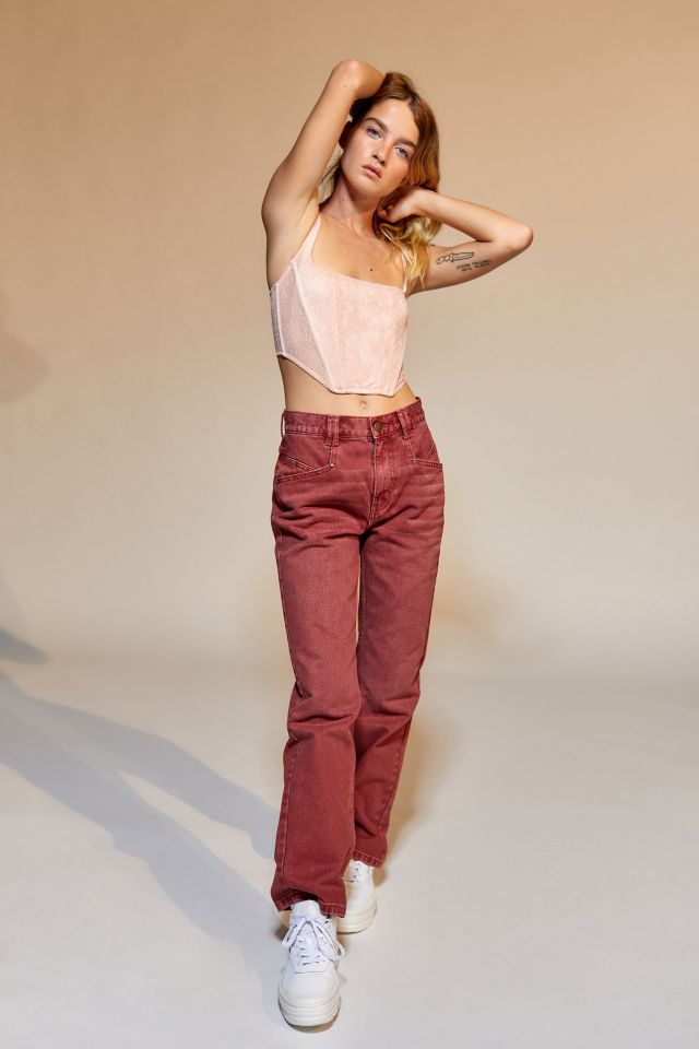 BDG Issa High-Waisted Cowboy Jean - Pink, Urban Outfitters Hong Kong  Official Site