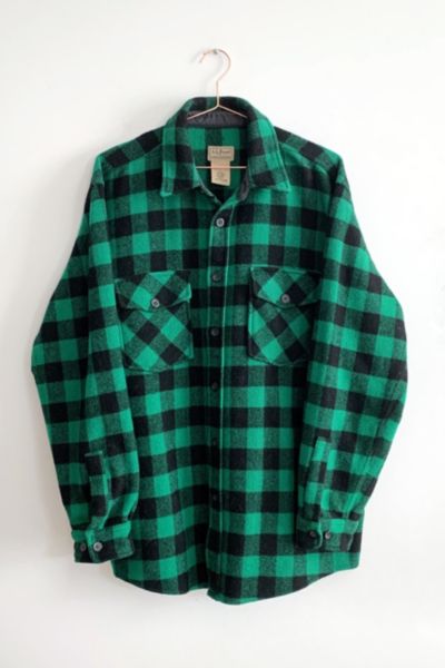 Vintage LL Bean Wool Plaid Shirt | Urban Outfitters