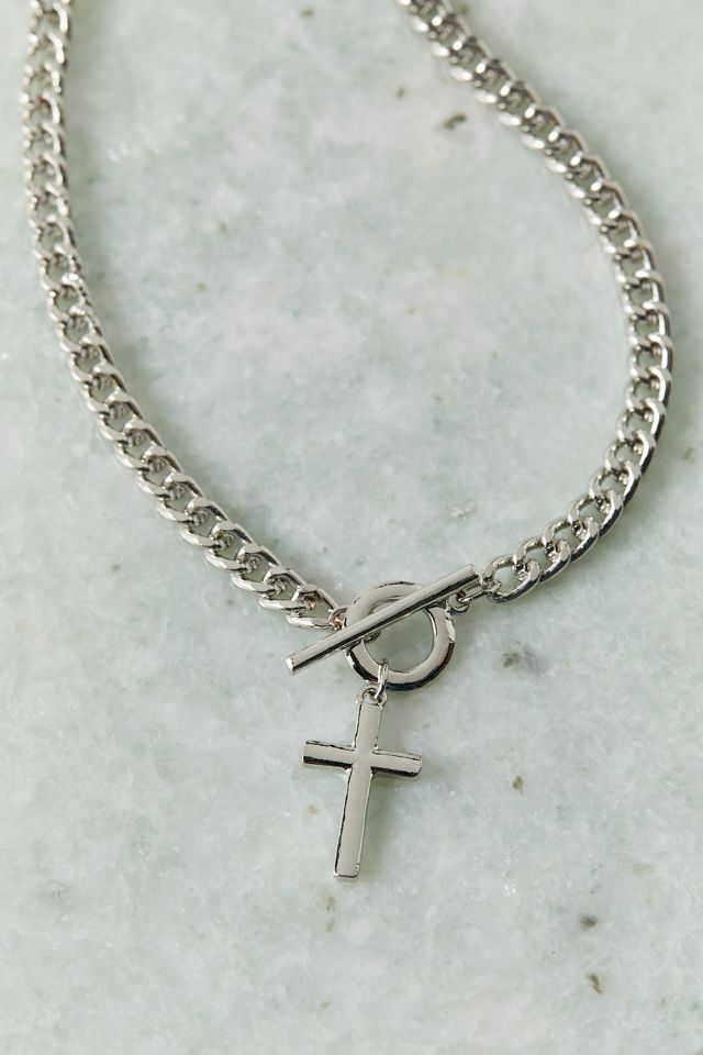 Cross Toggle Necklace Urban Outfitters