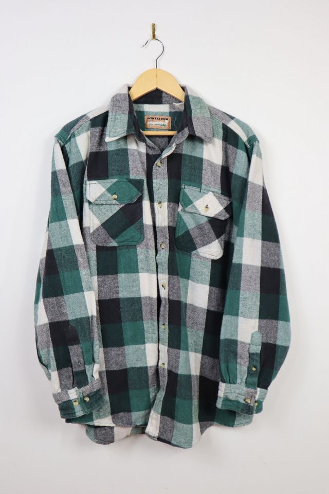 Vintage Heavyweight Plaid Flannel Shirt | Urban Outfitters