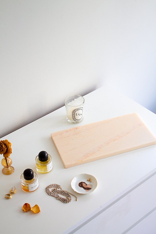 The Parmatile Shop Marble Vanity Tray In Luster