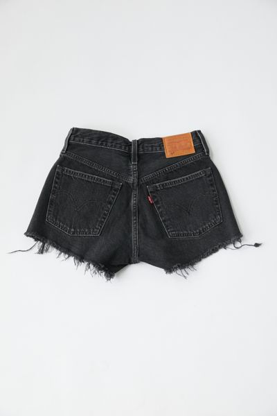levis 501 shorts womens black