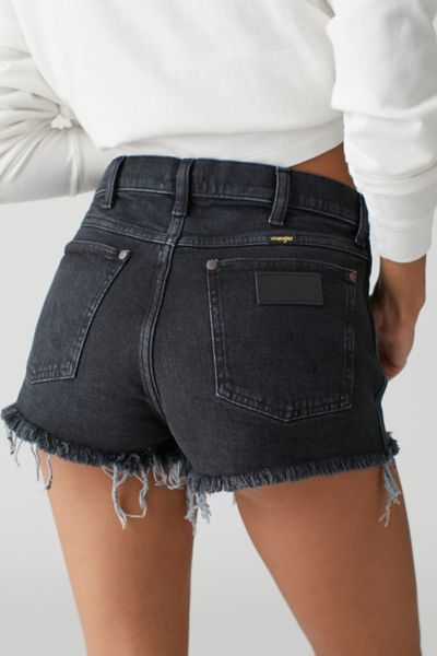 Black wrangler hot sale jean shorts