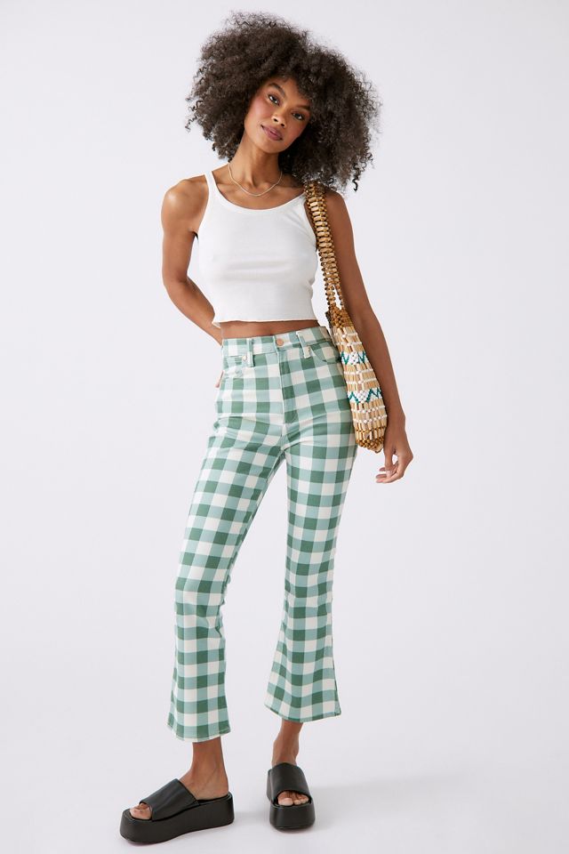Wrangler Wrock Gingham Flare Pant | Urban Outfitters