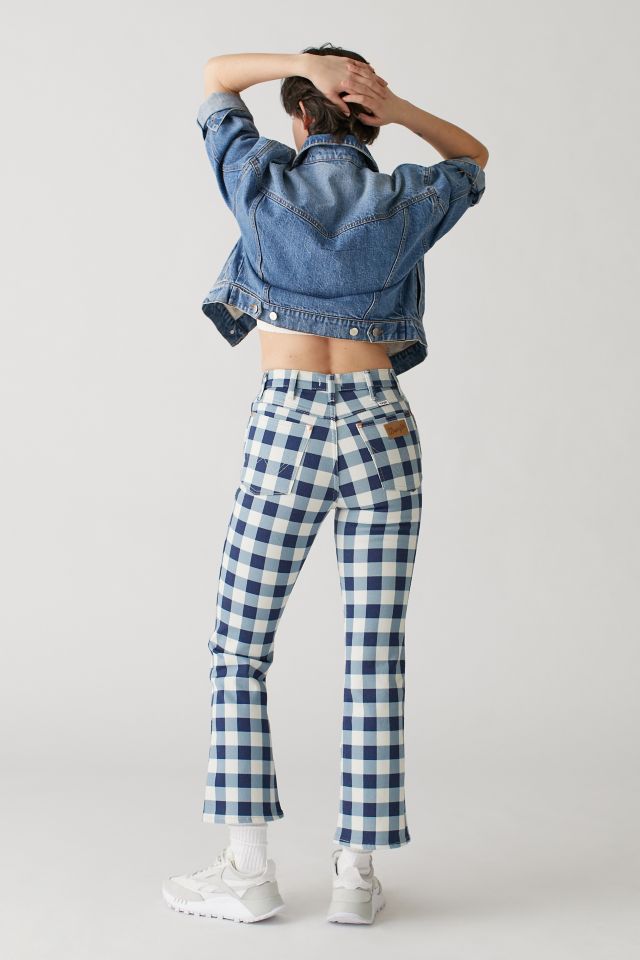 Wrangler Wrock Gingham Flare Pant | Urban Outfitters