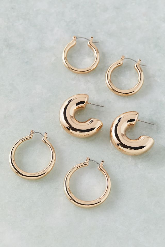 Chunky Hoop Earring Set Urban Outfitters