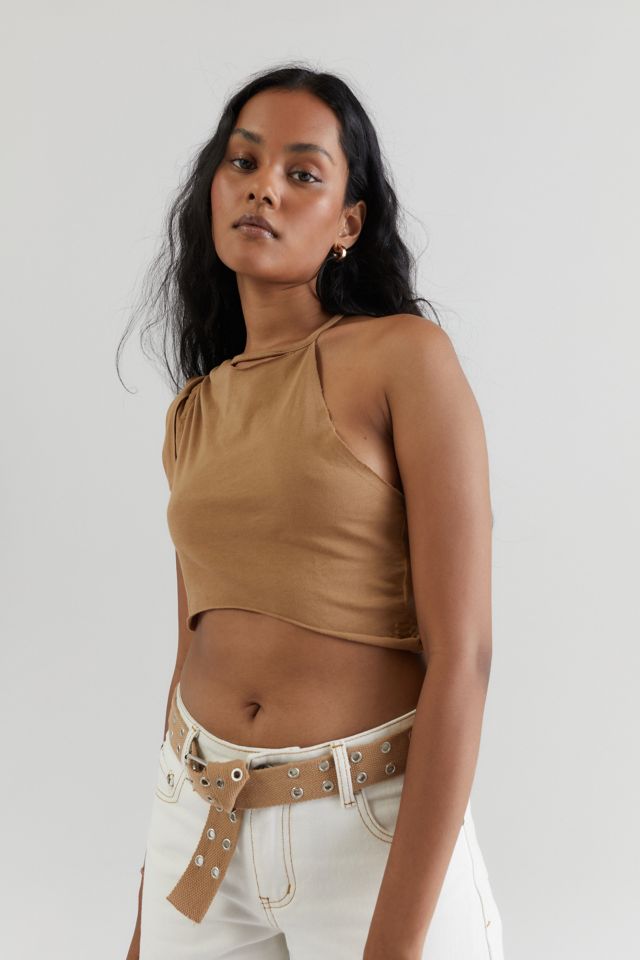 Bdg Rolled Up Cropped Top Urban Outfitters 