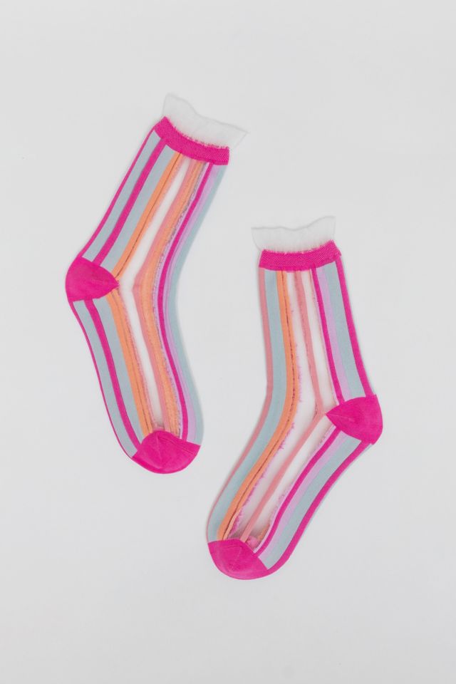 Sock Candy Candy Stripe Ruffle  Sock #1
