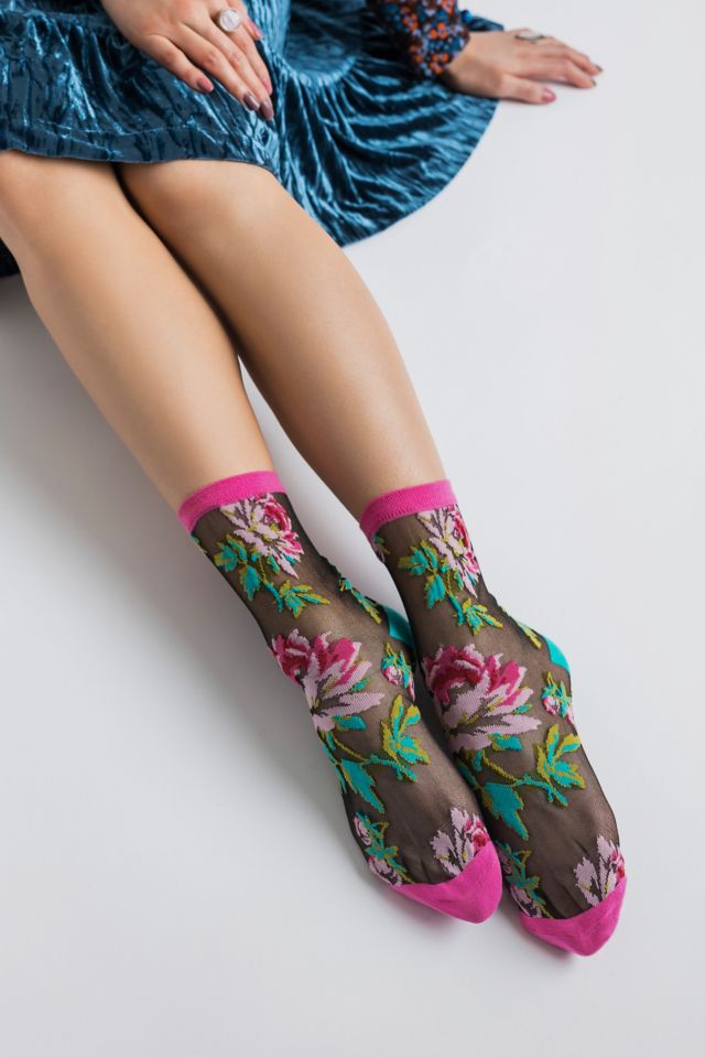 Sheer Floral Socks - Sock Candy