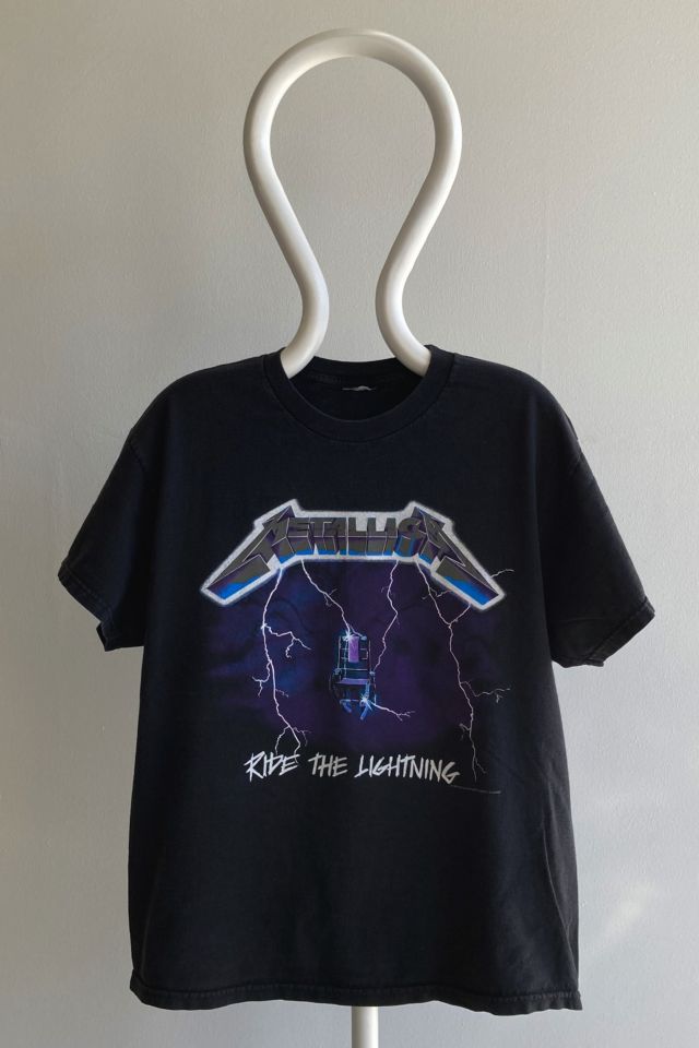 Metallica ride the lightning best sale shirt vintage