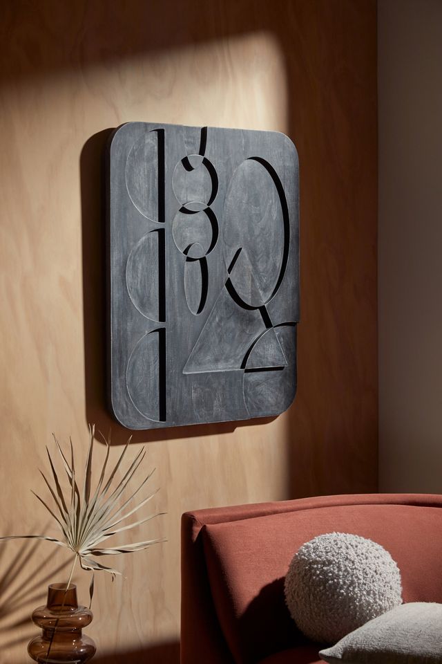 Gemma Carved Wood Wall Hanging Urban Outfitters