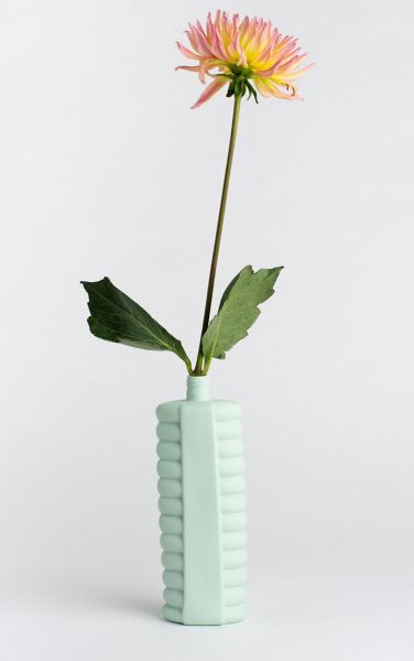 Middle Kingdom X Foekje Fleur Porcelain Deco Vase In Mint