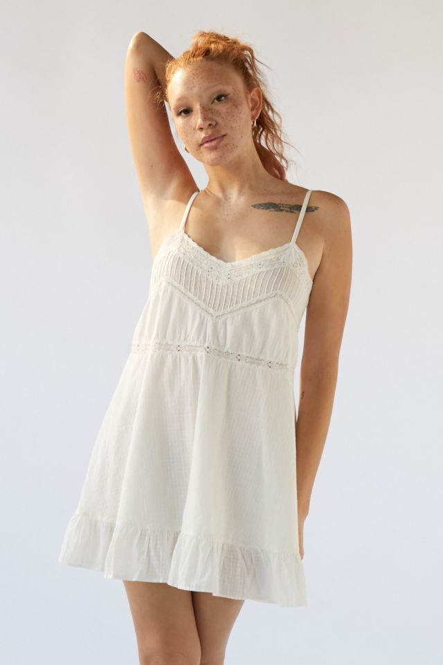 Robe Mini UO Primrose avec Insertion en Dentelle #1
