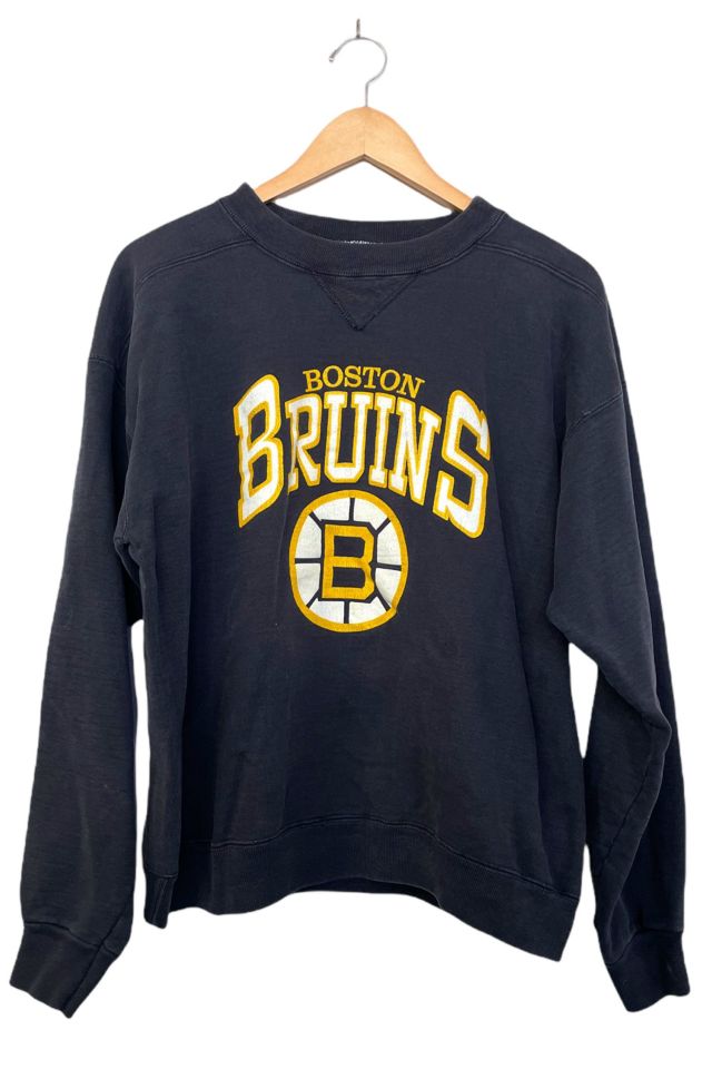 Boston Bruins Antigua Flier Bunker Tri-Blend Pullover Sweatshirt
