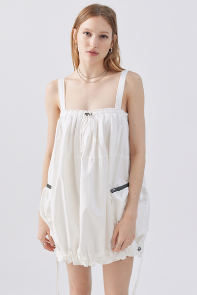 Urban Outfitters Uo Colton Poplin Cargo Mini Dress In White | ModeSens