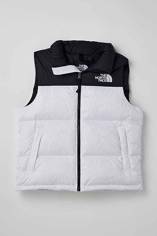 The North Face 1996 Retro Nuptse Vest Jacket In White, Men's At Urban Outfitters