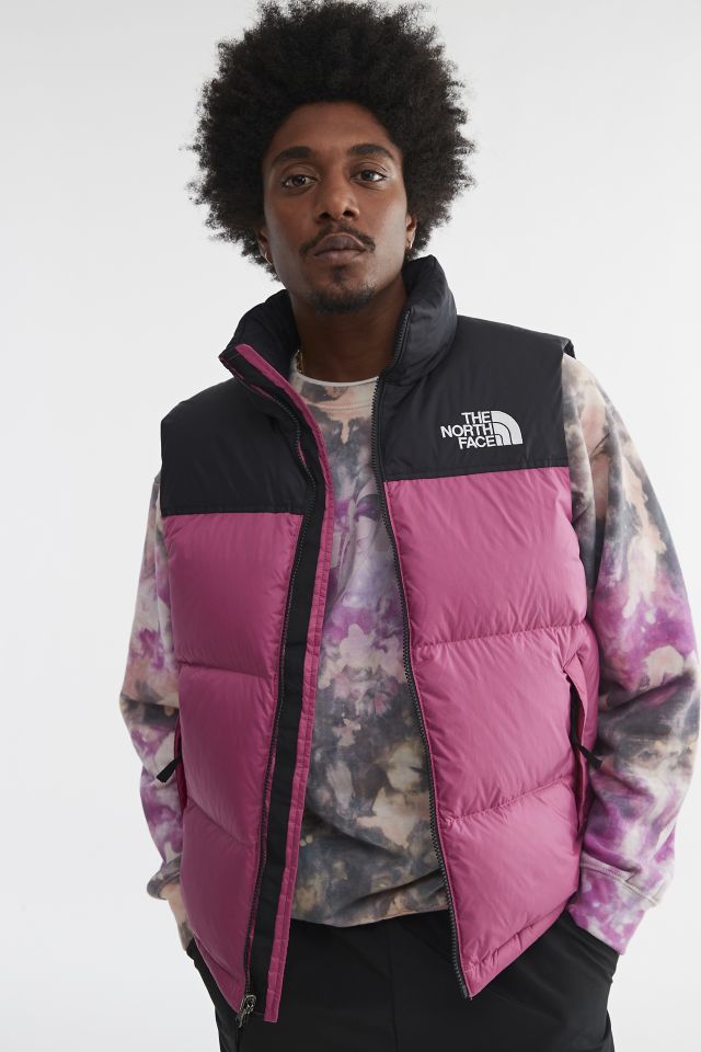 Pink north face store vest