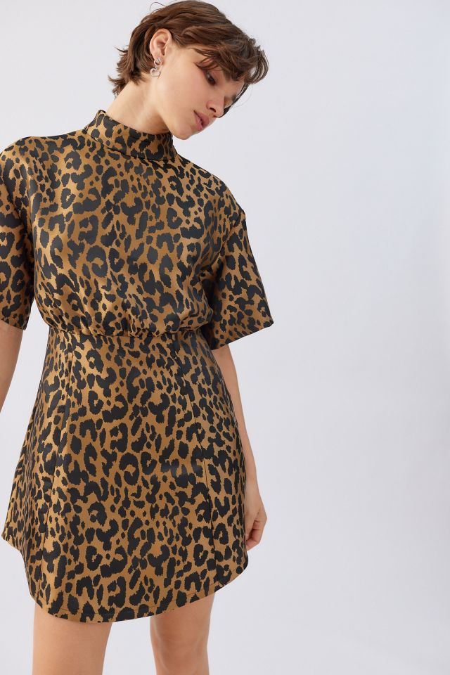 Ghospell Leopard Deck Mini Dress