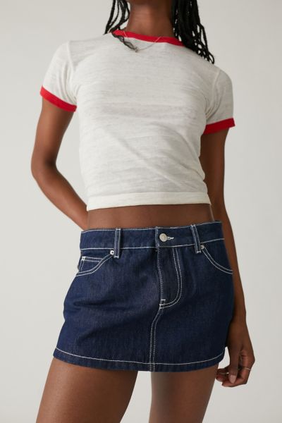 Uo Oopsies Denim Mini Skirt Urban Outfitters