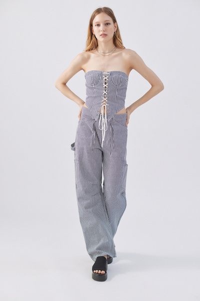 Lioness East Gate Corset Top & Pant Set In Navy ModeSens