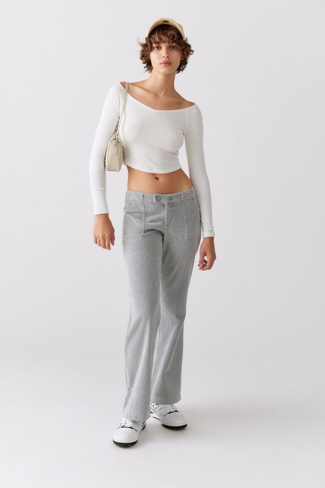 Flare crop corduroy pants - Women