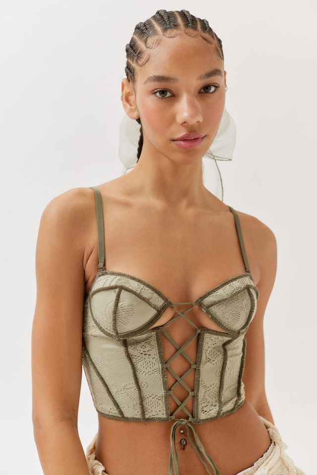 Urban Outfitters Out From Under Marie Ruched Modern Love Corset