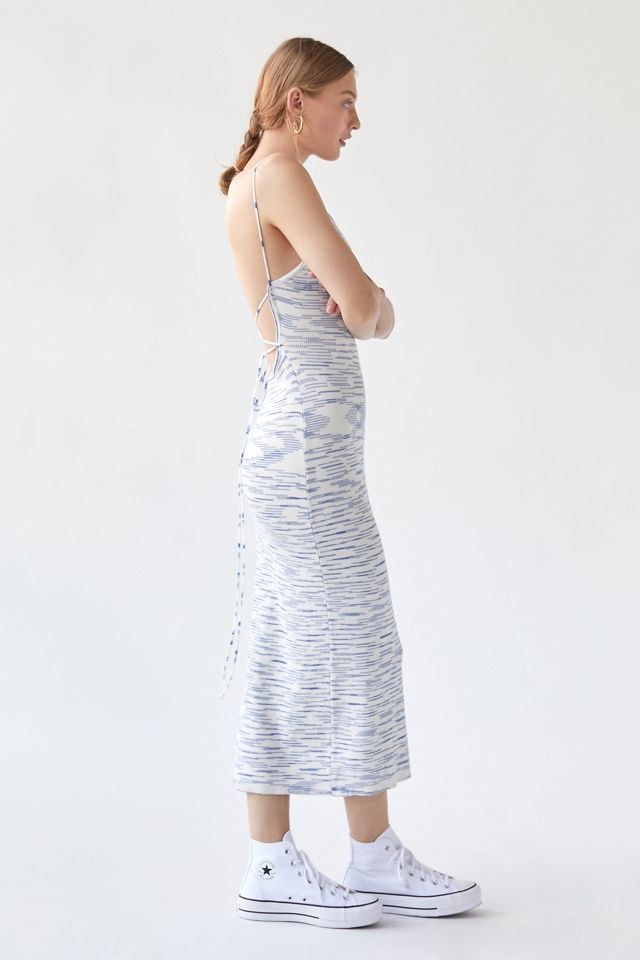 NIA Knit Strappy-Back Midi Dress | Urban Outfitters