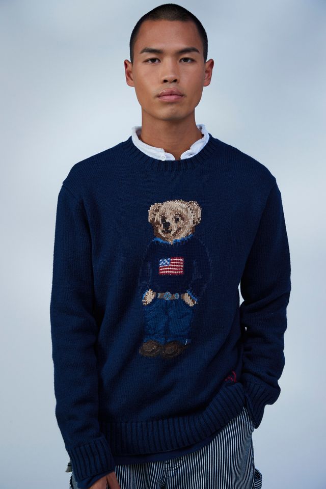 Polo Ralph Lauren American Bear Crew Neck Sweater | Urban Outfitters ralph lauren sweater bear