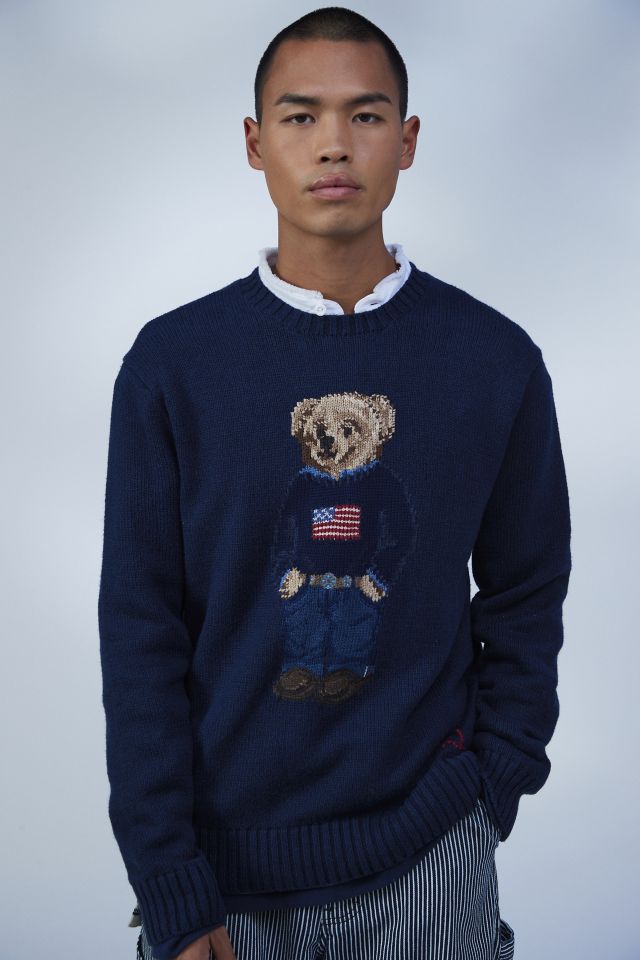 Polo Ralph Lauren American Bear Crew Neck Sweater | Urban Outfitters