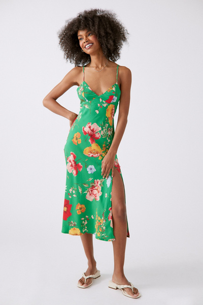Kiss The Sky Jasmine Floral Midi Dress | Urban Outfitters