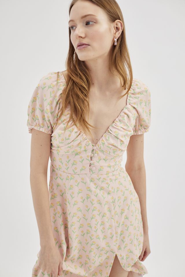 Kiss The Sky Floral Side Slit Midi Dress #2