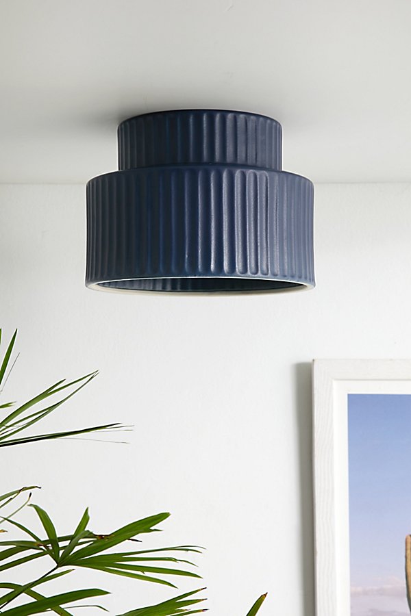 Urban Outfitters Tristan Flush Mount Pendant Light In Navy At  In Blue