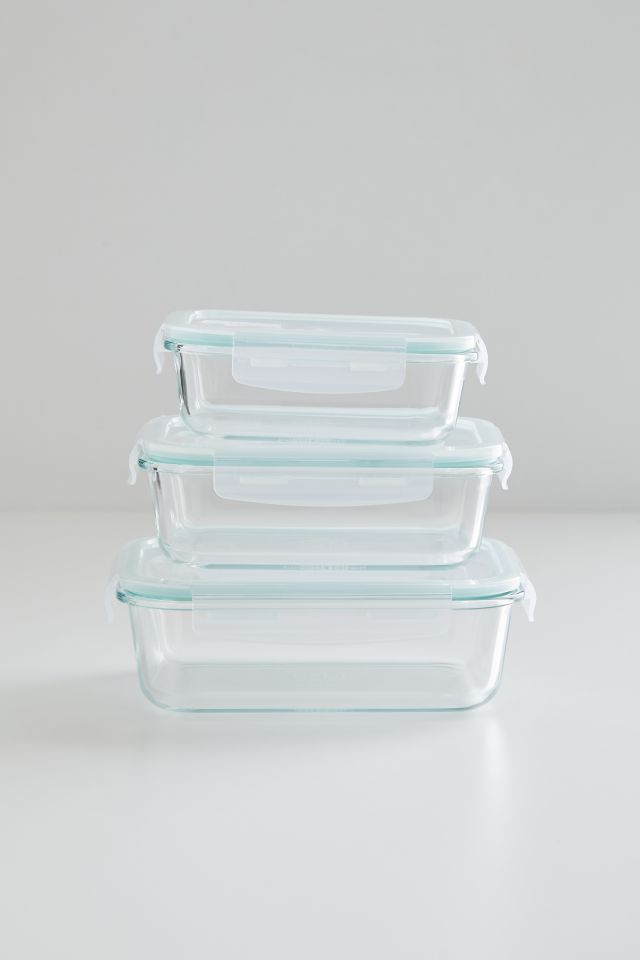 Rectangular Glass Food Storage Container - Set Of 3 #1