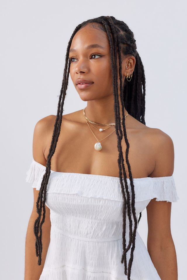 aubrey off shoulder dress AUDREY Off-Shoulder A-line Satin Gown