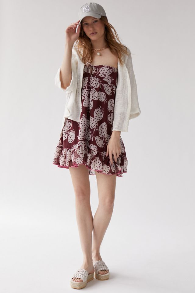 UO Davina Strapless Babydoll Mini Dress #1