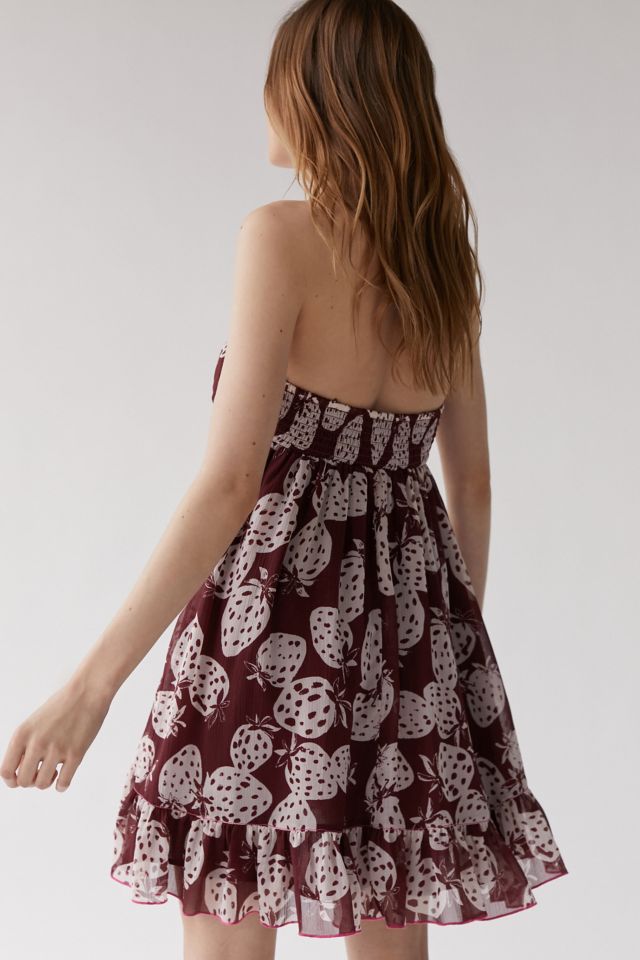 UO Davina Strapless Babydoll Mini Dress #2