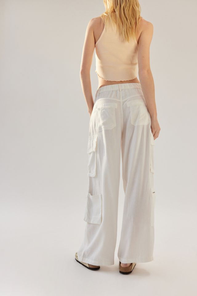 UO Alexandra Linen Cargo Pant #1