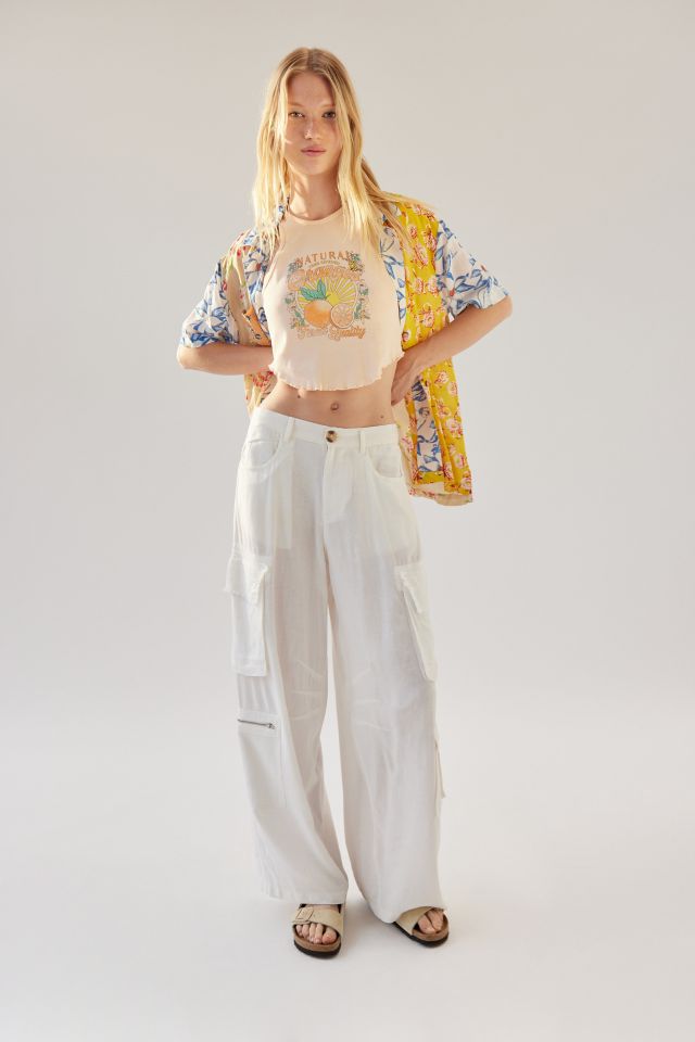 UO Alexandra Linen Cargo Pant #2