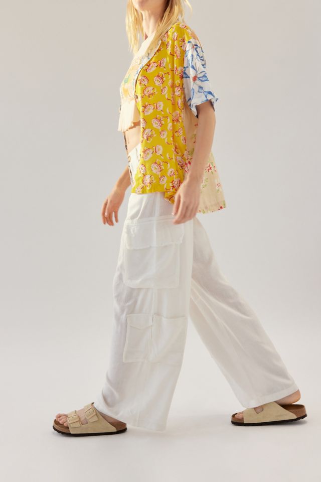 UO Alexandra Linen Cargo Pant #4