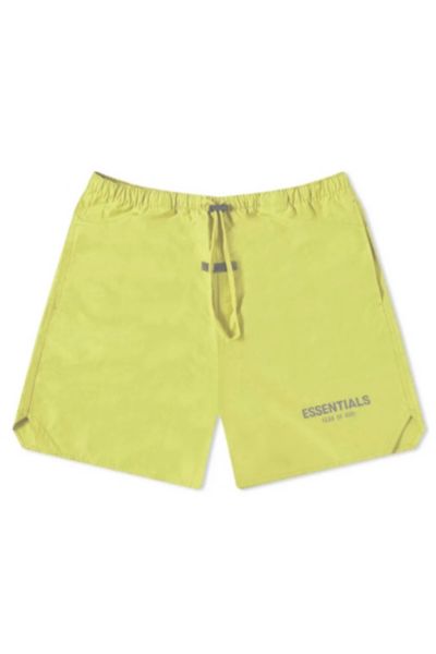 Fear Of God Essentials Lemonade Nylon Active Shorts Yellow