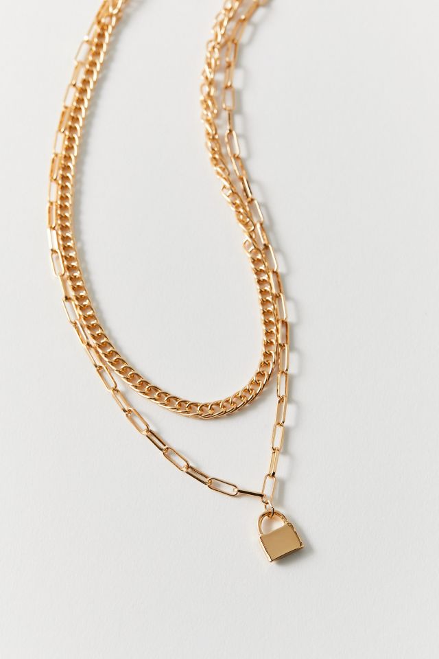 Lock Chain Necklace  Urban Outfitters Japan - Clothing, Music