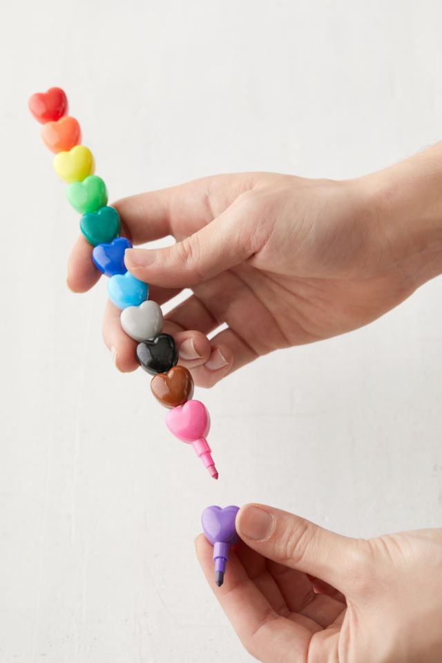 OOLY Heart To Heart Stacking Crayon Set