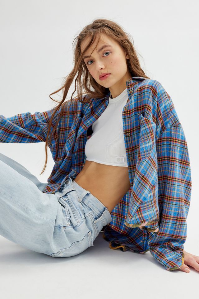 BDG Karl Slouchy Flannel Button-Down Shirt | Urban Outfitters