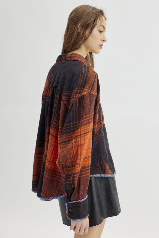 BDG Karl Slouchy Flannel Button-Down Shirt #1