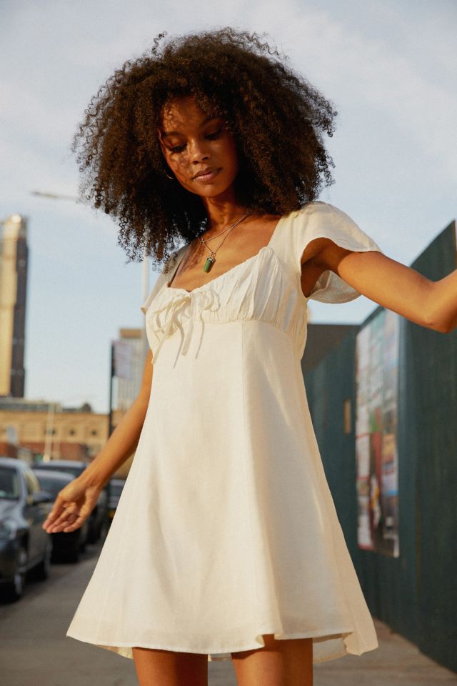 UO Blake Linen Mini Dress | Urban Outfitters Canada