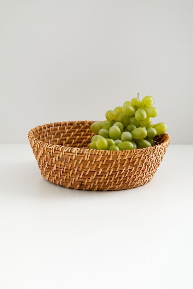 Seawell Round Rattan Bowl | Urban Outfitters